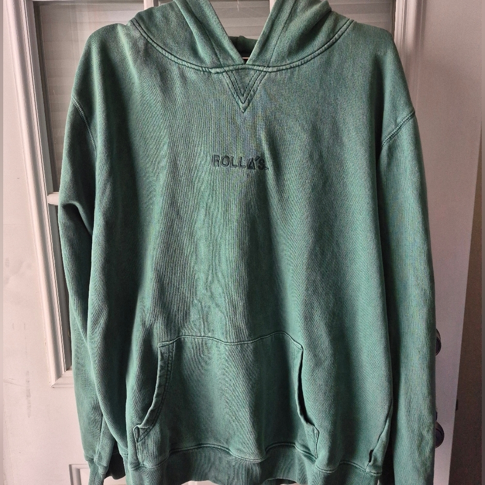 ROLLA'S Men's Green Hoodie Sweater